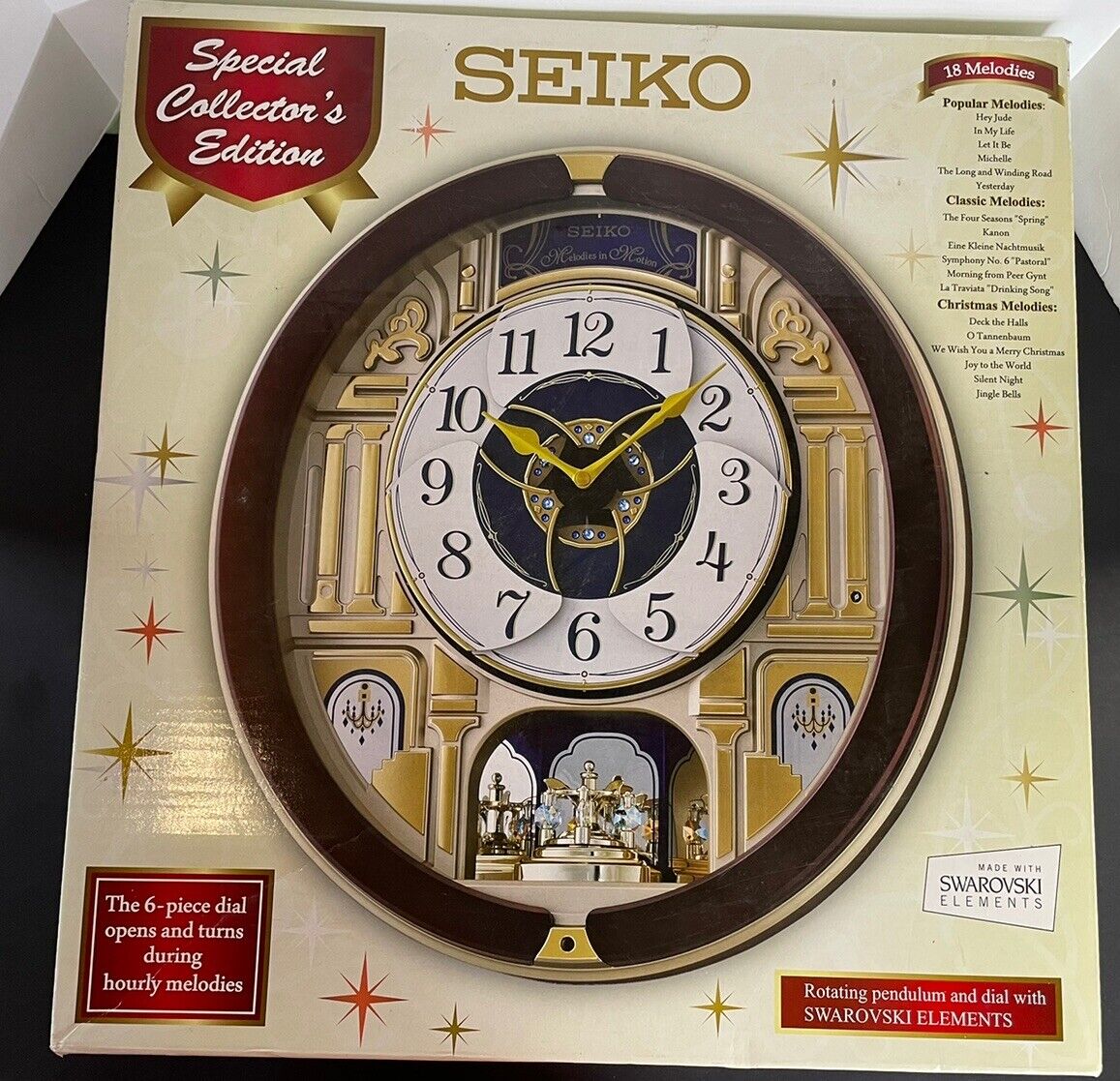 NIB 2014 Seiko Collector Edition Melodies In Motion Beatles Clock QXM541BRH