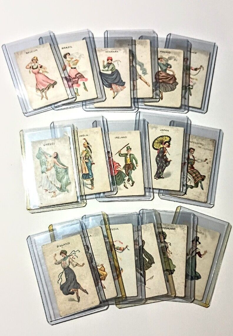 1915 Wills Dancing Girls Cigarette Cards Blank Back Lot Of 17