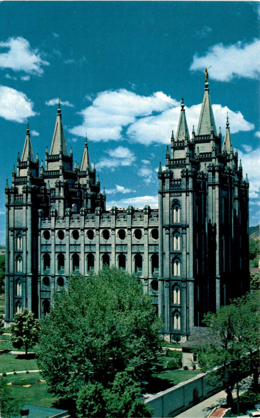 Mormon Temple, Salt Lake City, Utah, June Roark, Hal Rumel, Bon Postcard