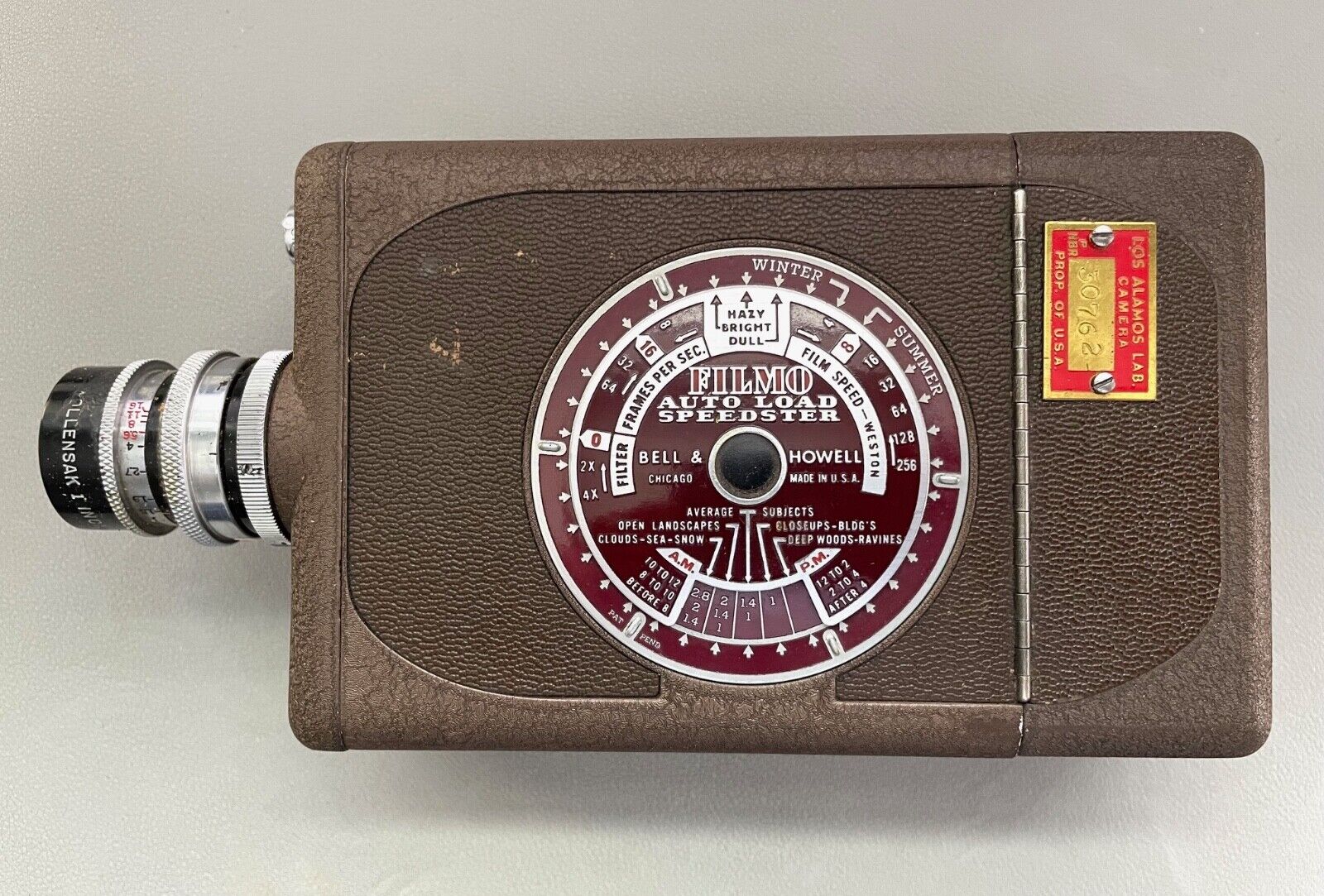 Los Alamos Scientific Laboratory US Govt Vintage Bell Howell Camera Atomic Bomb