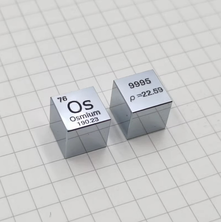 1pcs 99.95% Pure Osmium metal Cube Periodic Table Of Elements Os Cube 10mm 20g