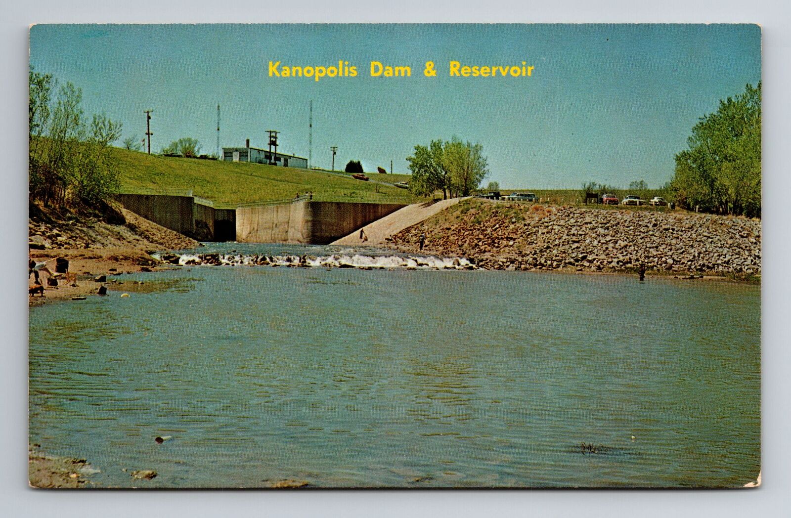 Salina KS-Kansas, Tunnel Outlet And Spillway Area, Antique, Vintage Postcard