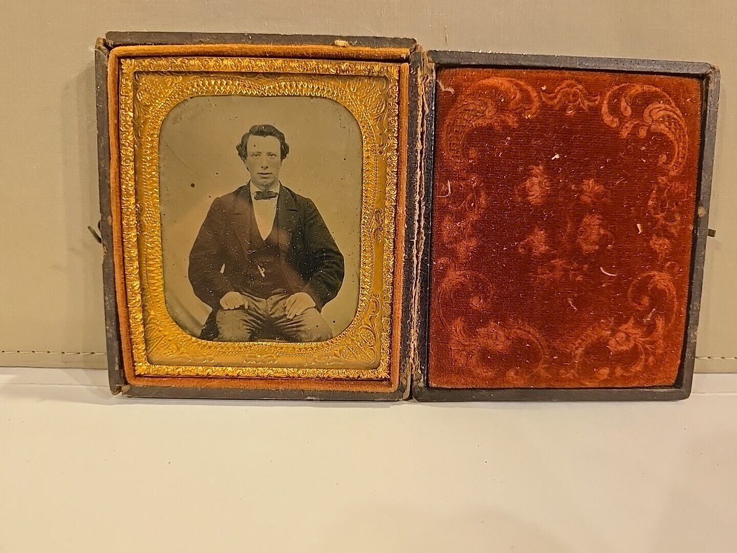 Antique Tin Type Photo of Young Man