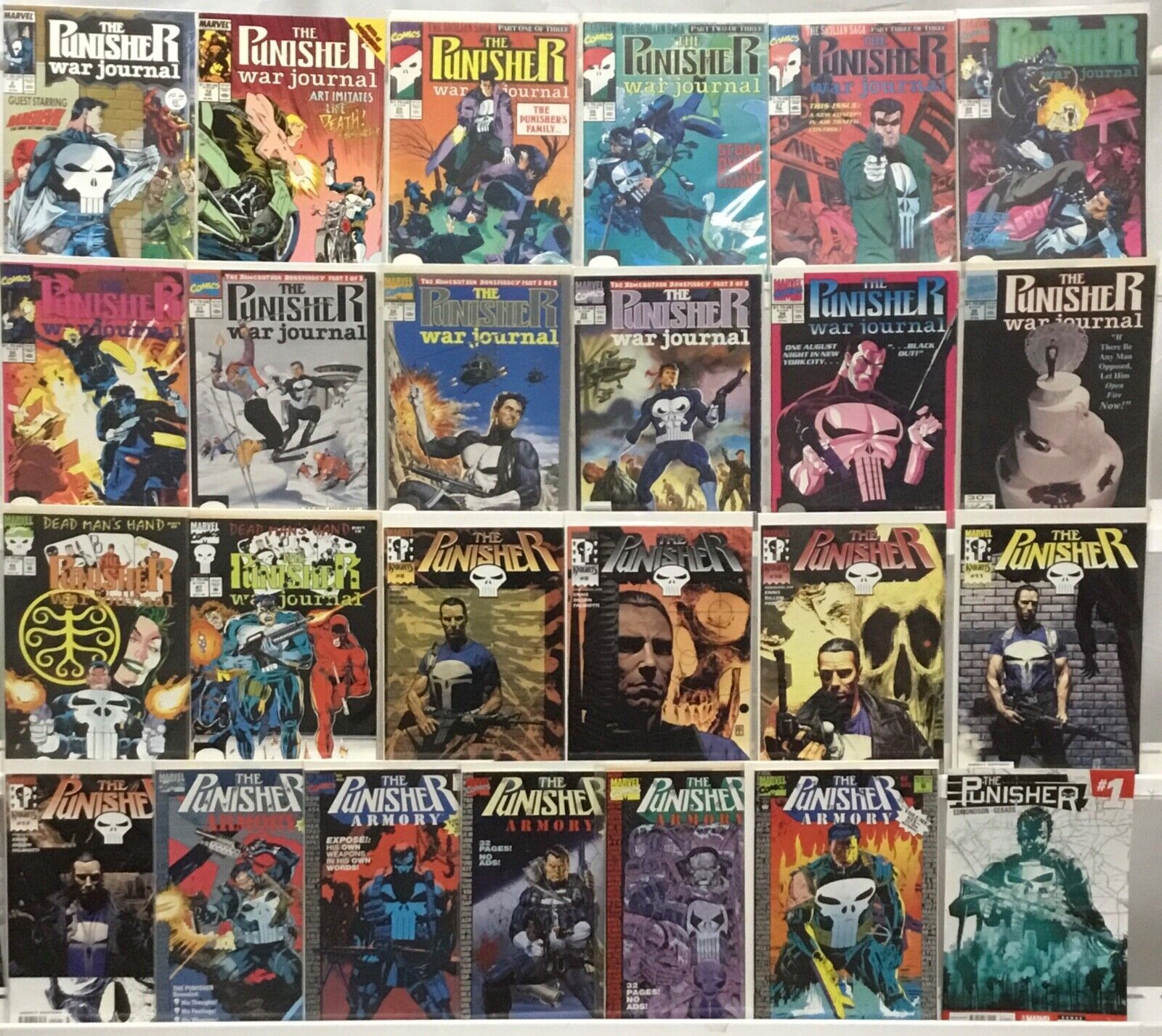 Marvel Comics Punisher Comic Book Lot of 25 Issues War Journal, Knights, Armory