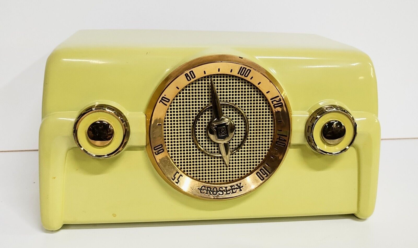 Vintage MCM Crosley Dashboard Radio Lime Green Model 10-137 Speaker Works 