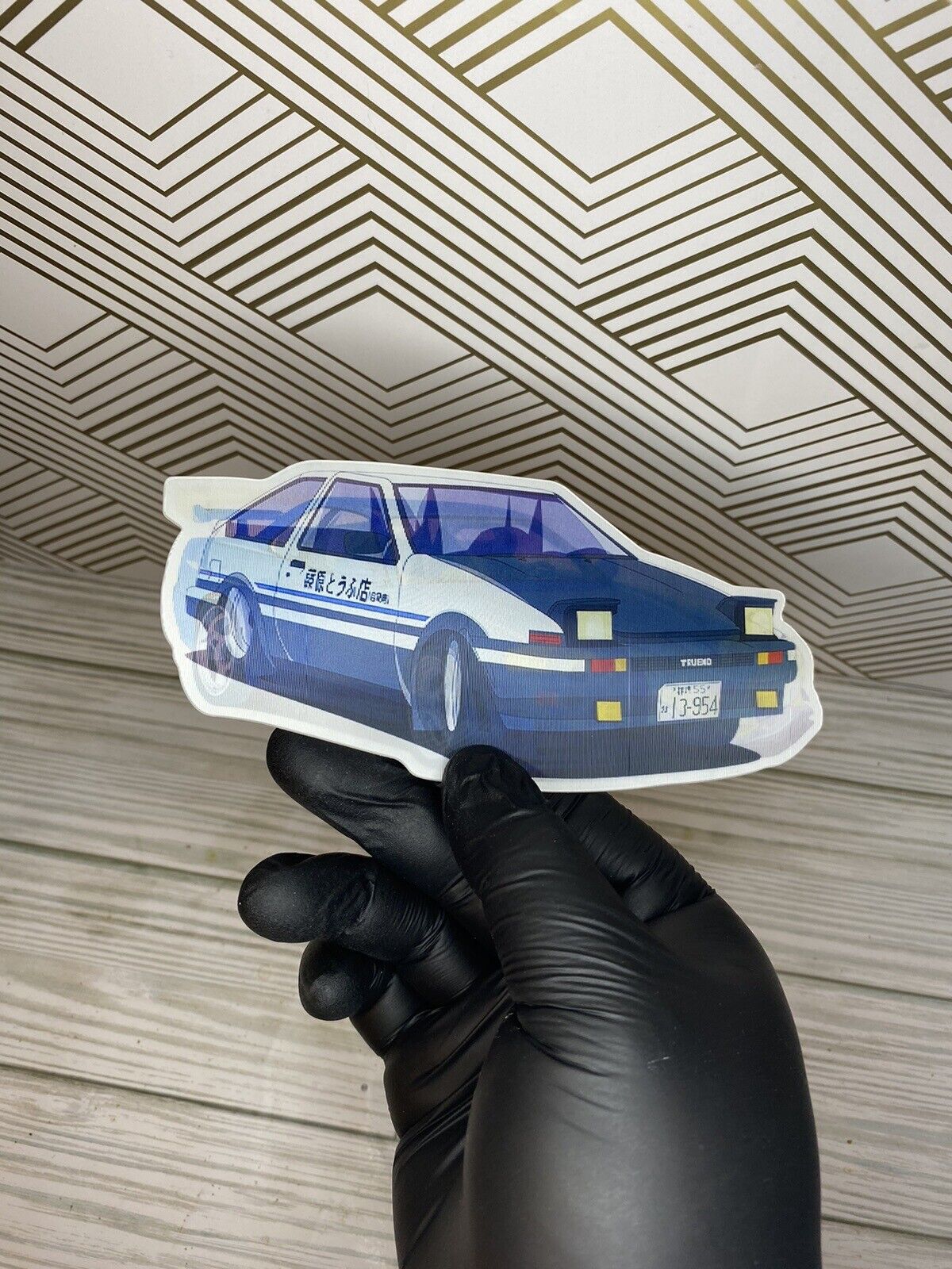 Initial D Takumi Fujiwara 3D Lenticular Motion Car Sticker Decal Peeker