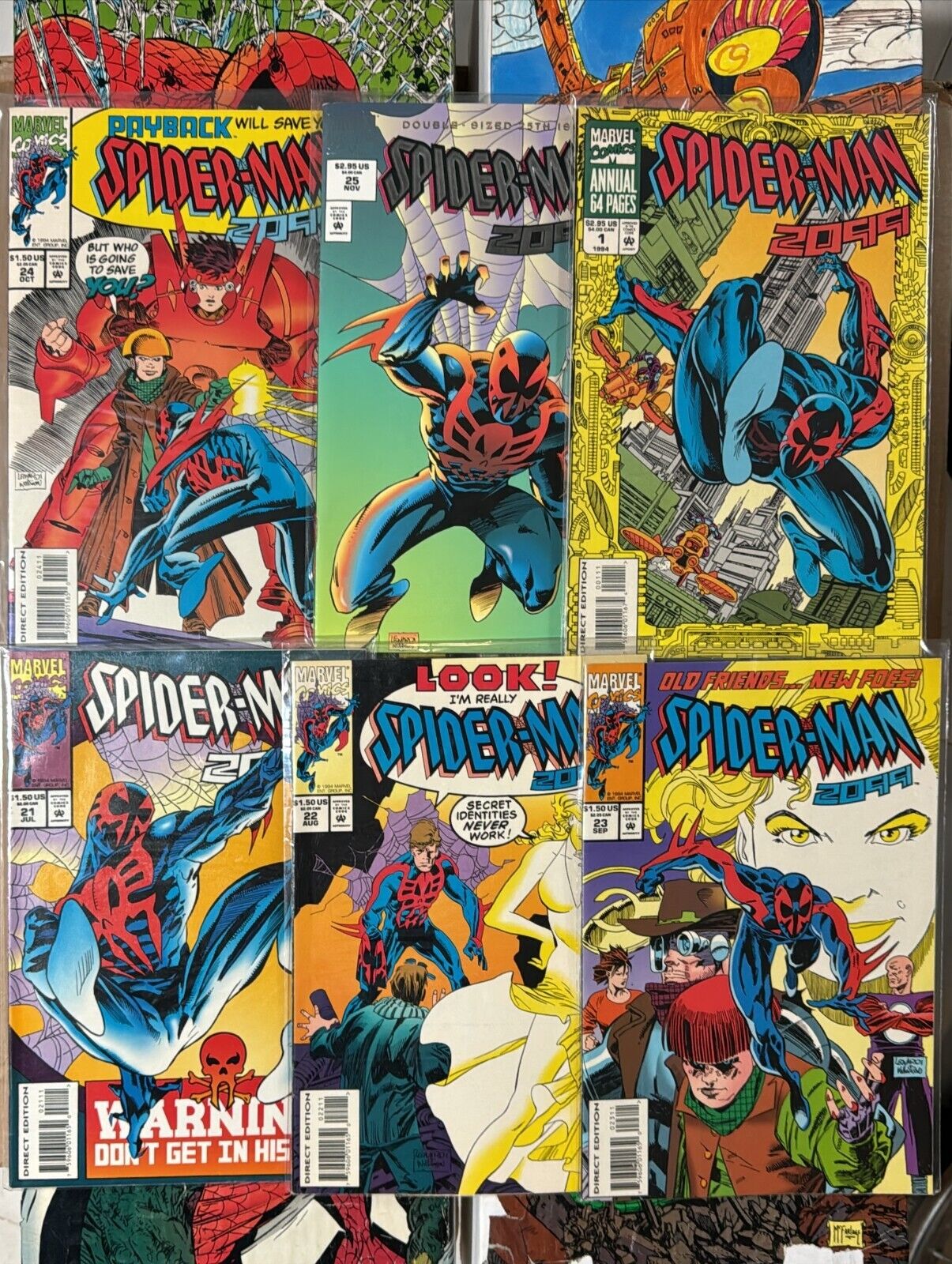 Spider-Man 2099 #21, 22, 23, 24, 25, Annual #1 Lot of 6 Marvel Comics 1994