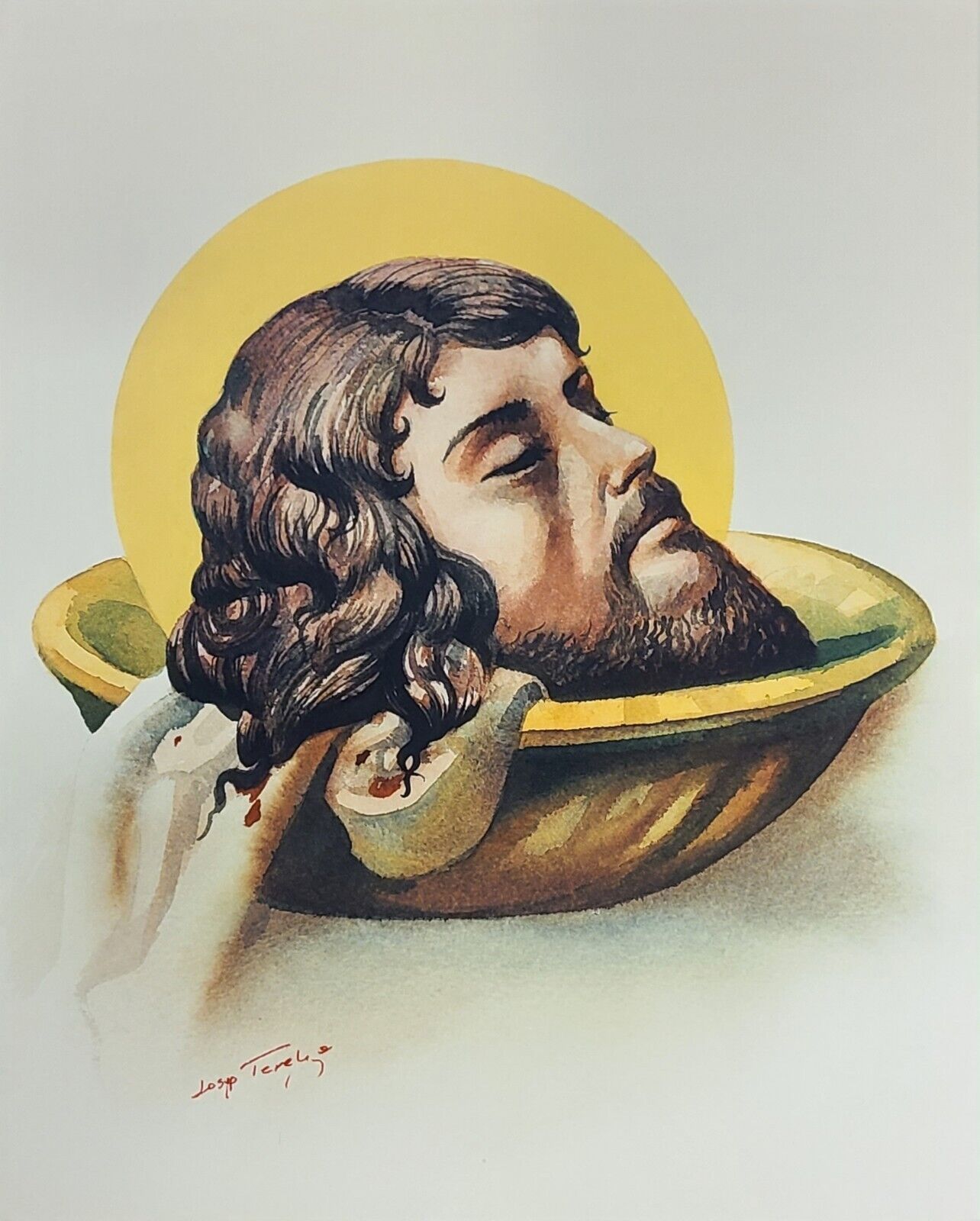 John the Baptist Beheaded -by Josyp Terelya -Christian Religious Print 8 x 10