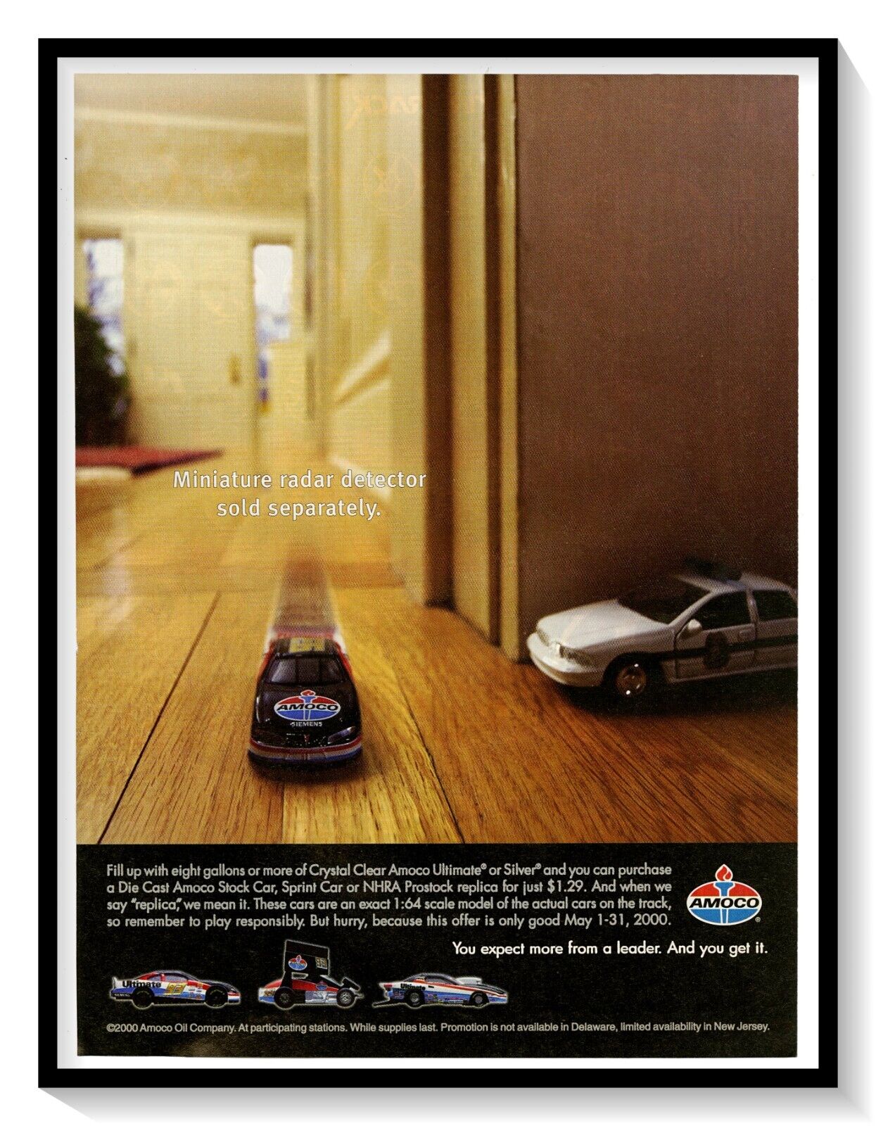 Amoco Die Cast Race Car Replicas Premium Ad Vintage 2000 Magazine Advertisement