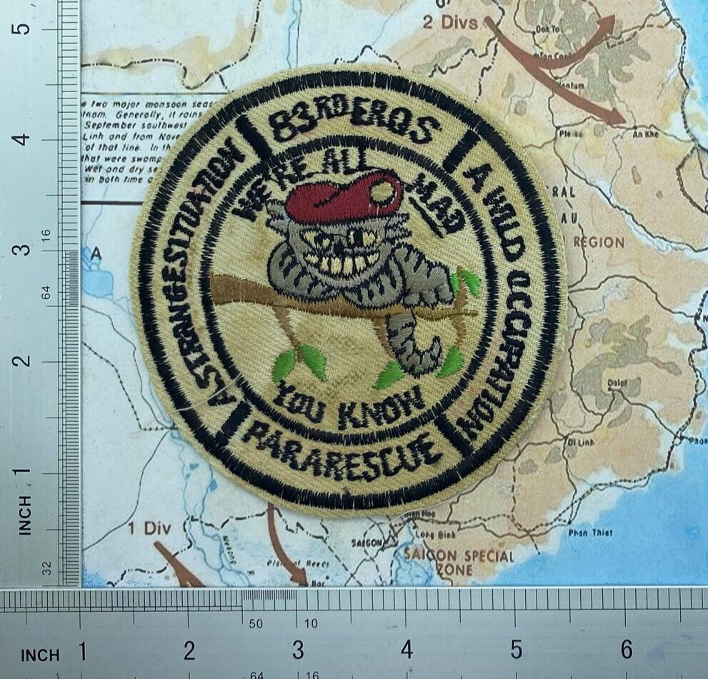 PATCH , 83rd ERQS Pararescue Squadron - US AIR FORCE - USAF 83r USAF PAT t1-762