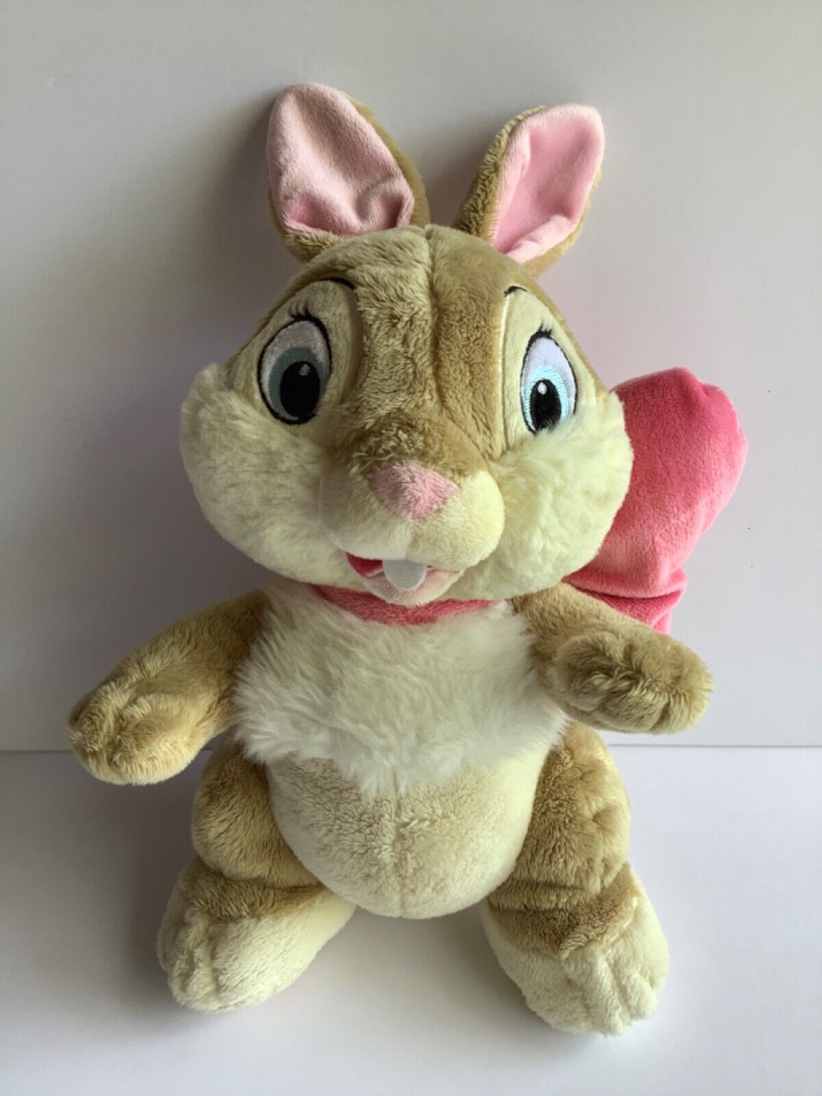 Thumper Plush Disney Store Bambi Bunny Rabbit Pink Bow Logo Foot