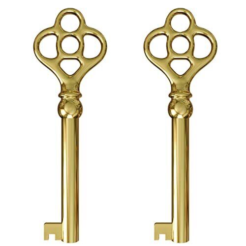 KY-3 Hollow Barrel Replacement Skeleton Key (Pack of 2 Brass)