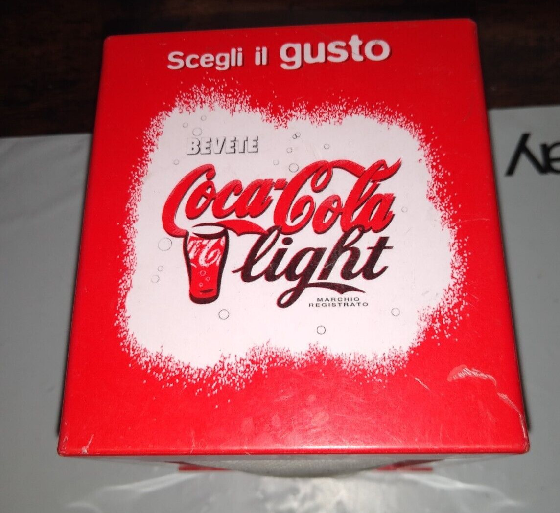 1990\'s? Coca-Cola Light Plastic Paper Napkin Dispenser Holder, Rare, UK? Italian