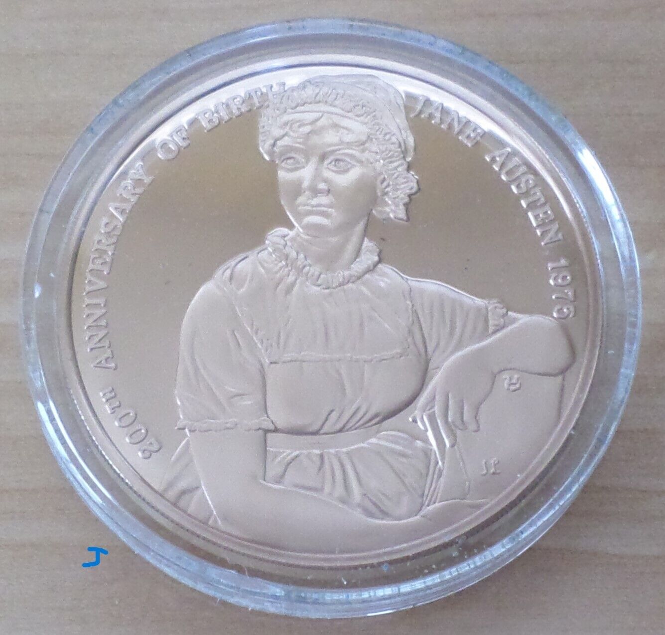 Jane Austen Author of Sense & Sensibility, Emma, Pride & Prejudice Bronze Medal