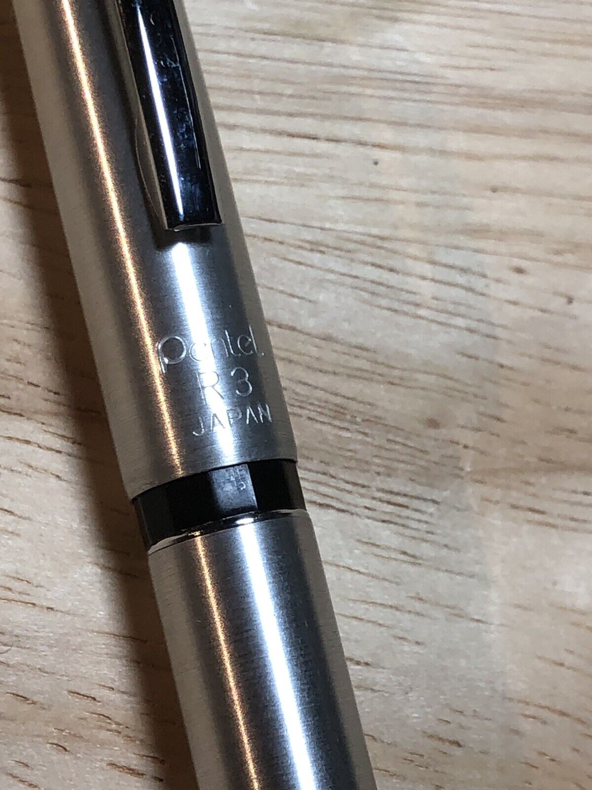 Vintage Rare Pentel R3 Pen Silver Anodized Aluminum Japan Refillable