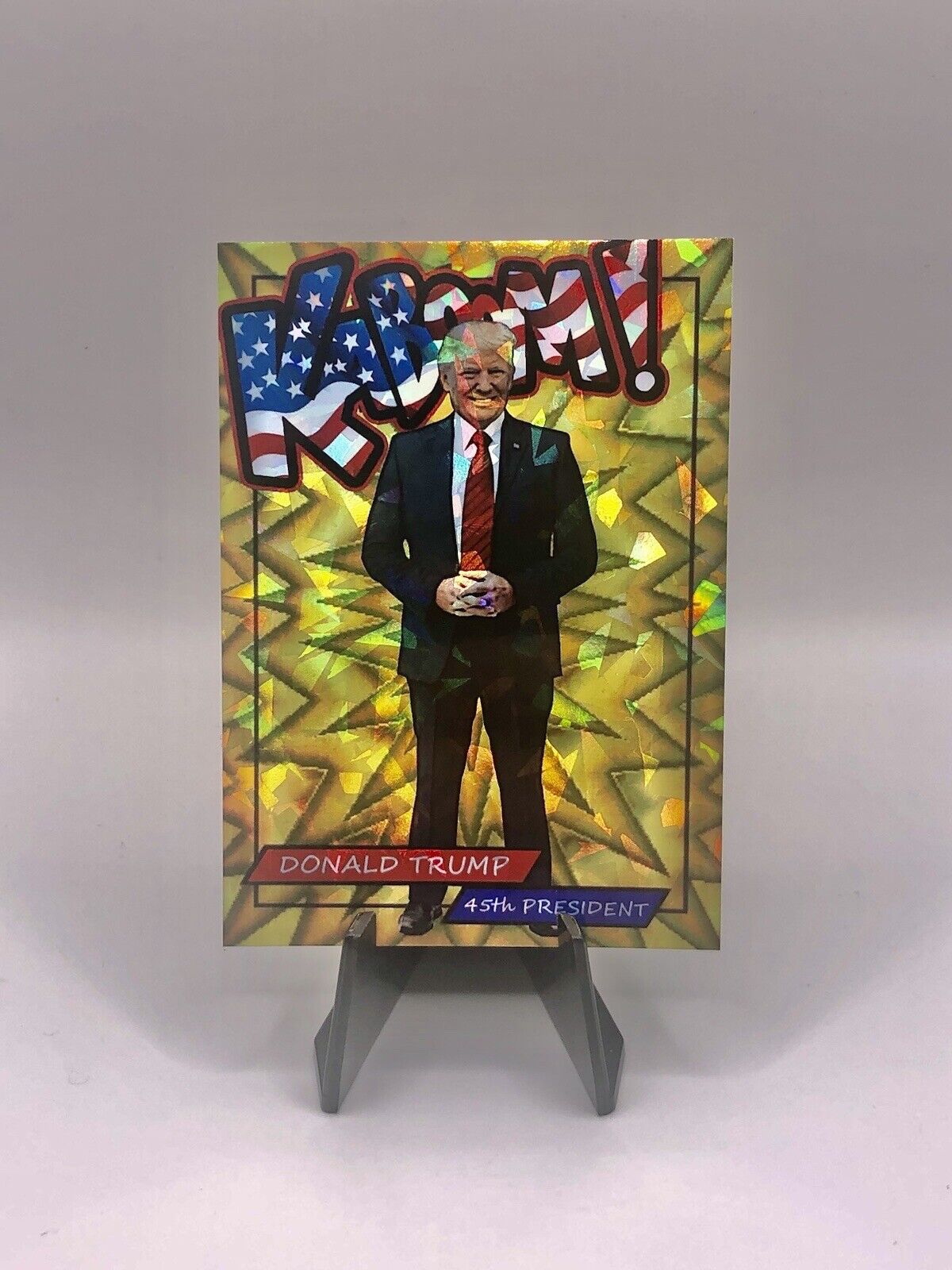 CUSTOM Donald Trump Gold Cracked Ice Kaboom 🔥🐐 USA Edition Card Art
