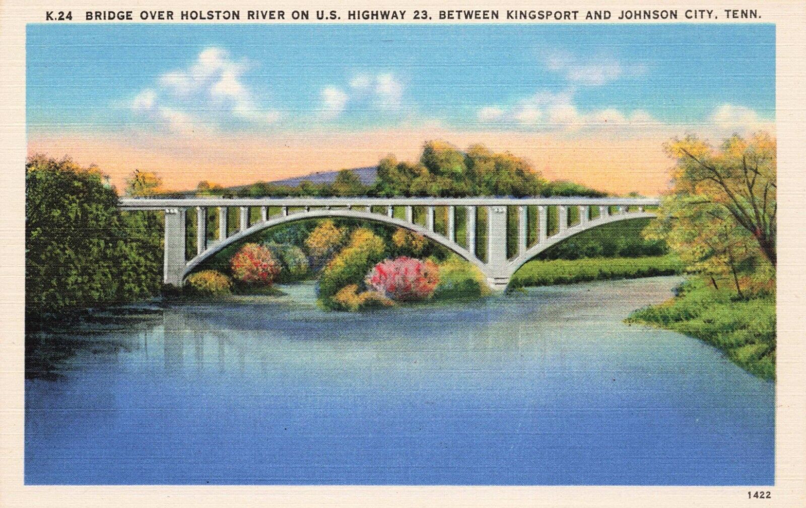 Bridge Over Holston River Between Kingsport & Johnson City, TN PC 