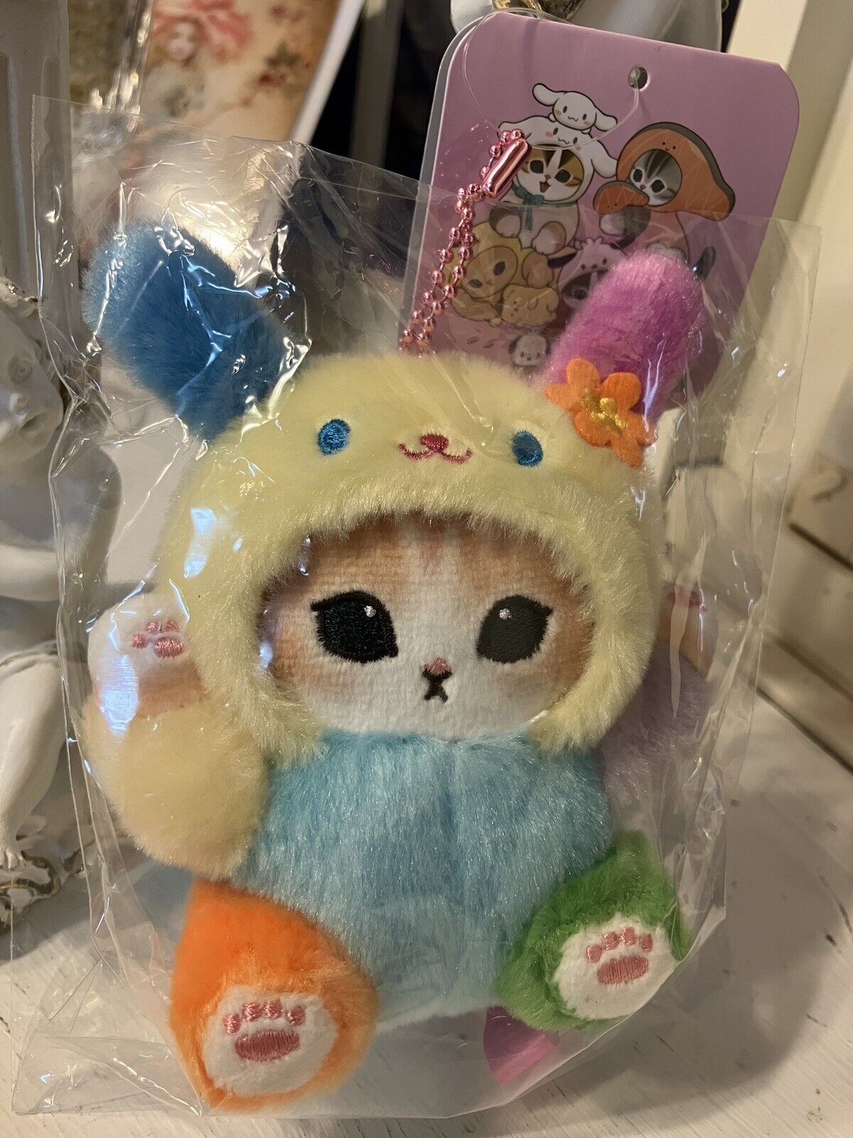 mofusand × Sanrio Characters Usahana Plush Toy Doll Keychain Mascot FROM JAPAN