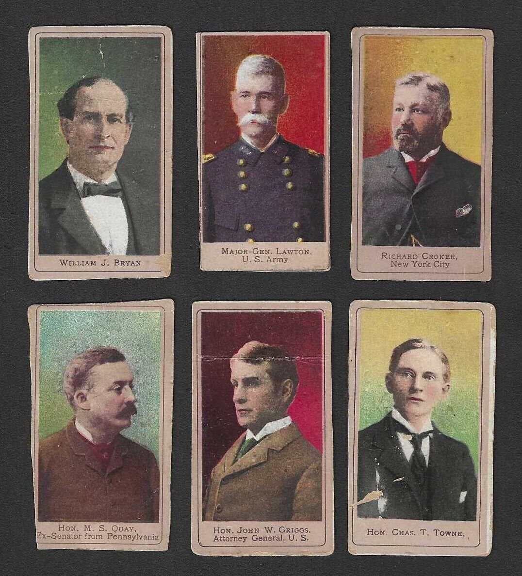 c1910\'s T175 Sweet Caporal Tobacco Cards - Spanish War Heroes - Bryan, Lawton ++