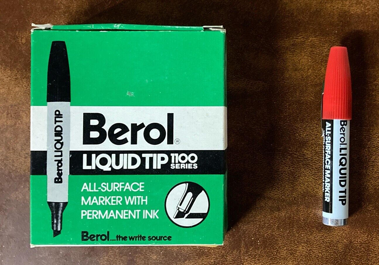 Vintage Berol Marker Compact Size Red Color Old School Smell