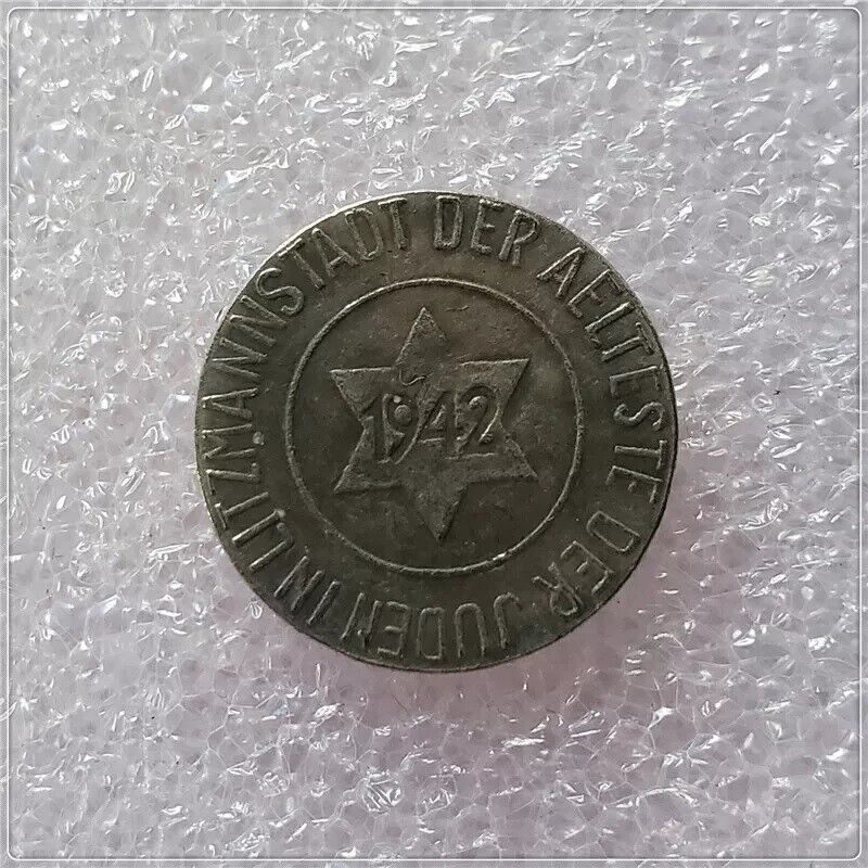 German WW2  ---  ..1942 Jewish Ghetto Coin  - 10 Pfennig..**