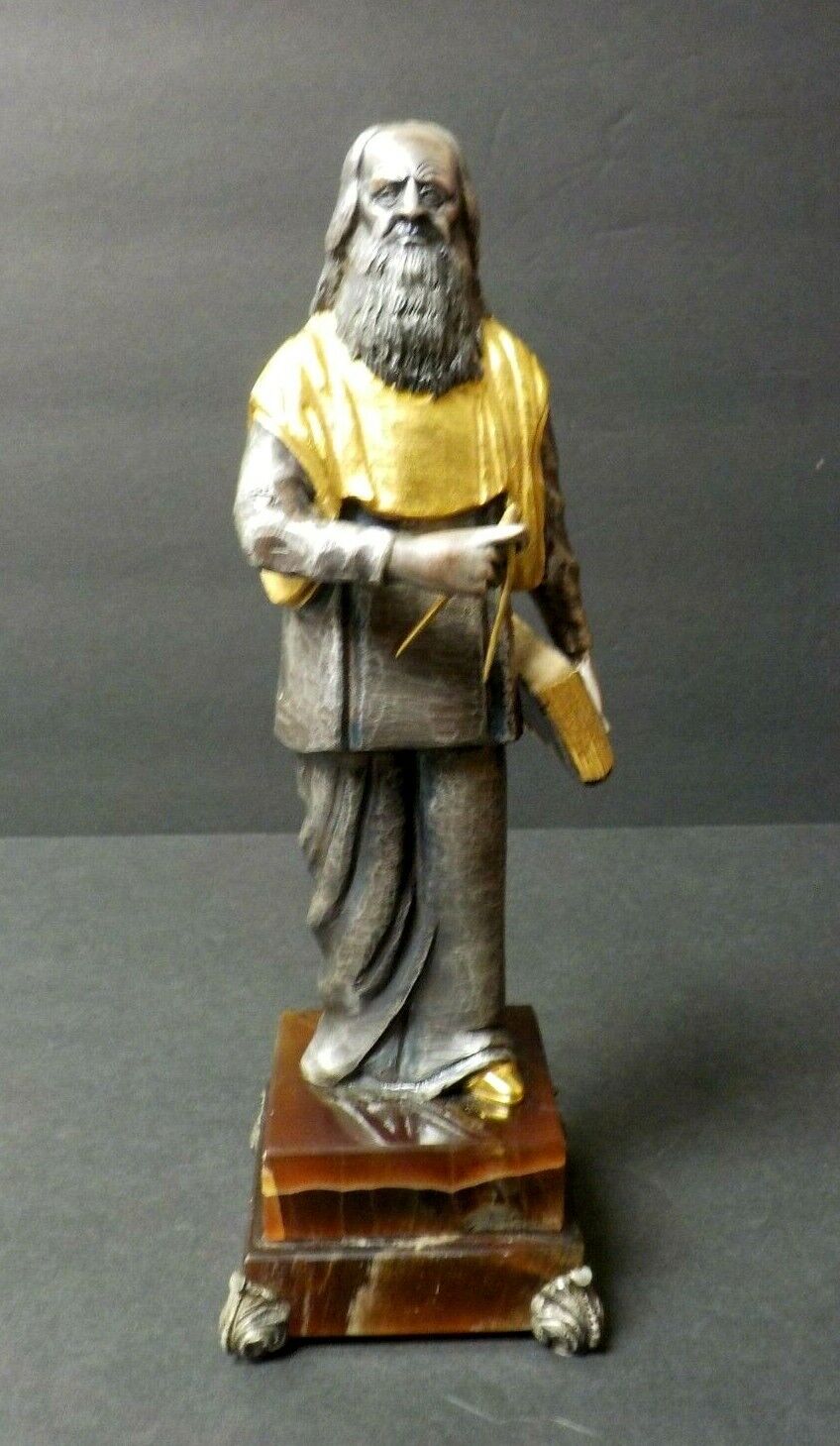 G. Vasari Italy Silver Gilt Bronze Nostradamus Sculpture, Ltd. Ed. (No. 1)