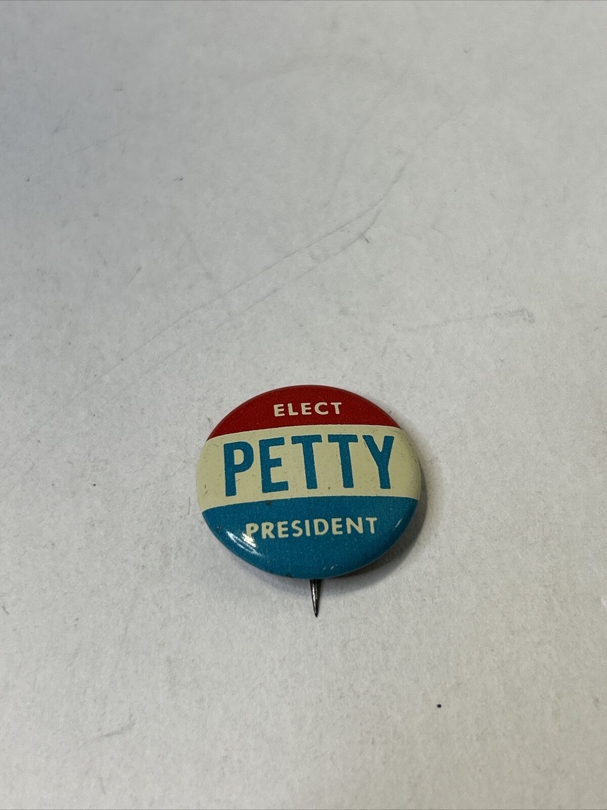 Vintage Elect Petty President Pin Back RARE