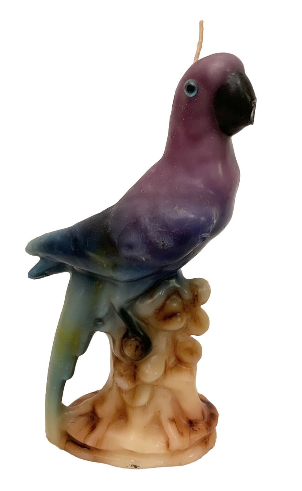 Unique Parrot Parakeet Multicolored Candle Purple Green Beige Bird Decor COD20