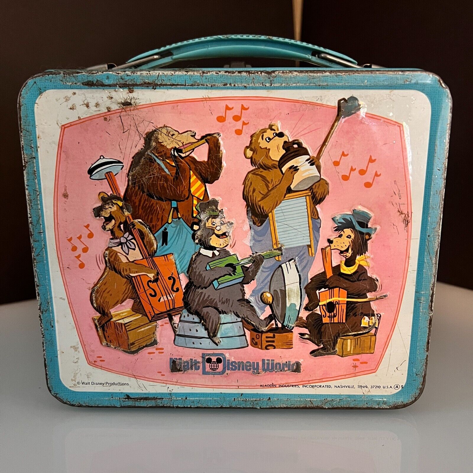 Vintage Walt Disney World 1970\'s Metal Lunchbox Mickey Country Bear Jamboree WDW