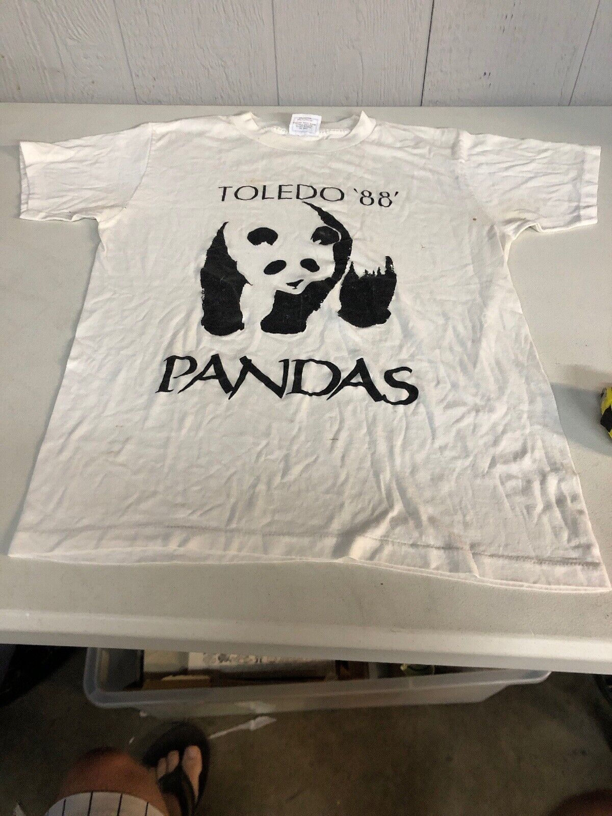 Vintage Original Toledo OH ZOO 1988 Panda Exhibit T Shirt Large Single Stitch