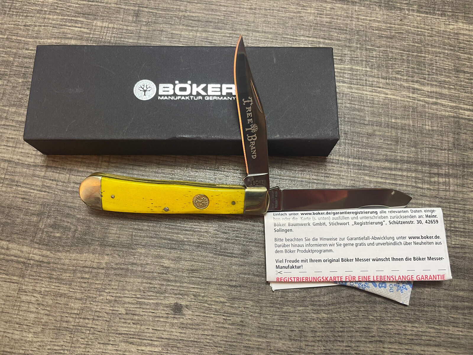 Boker Traditional Series Trapper Yellow Bone Folding Knife 110731 