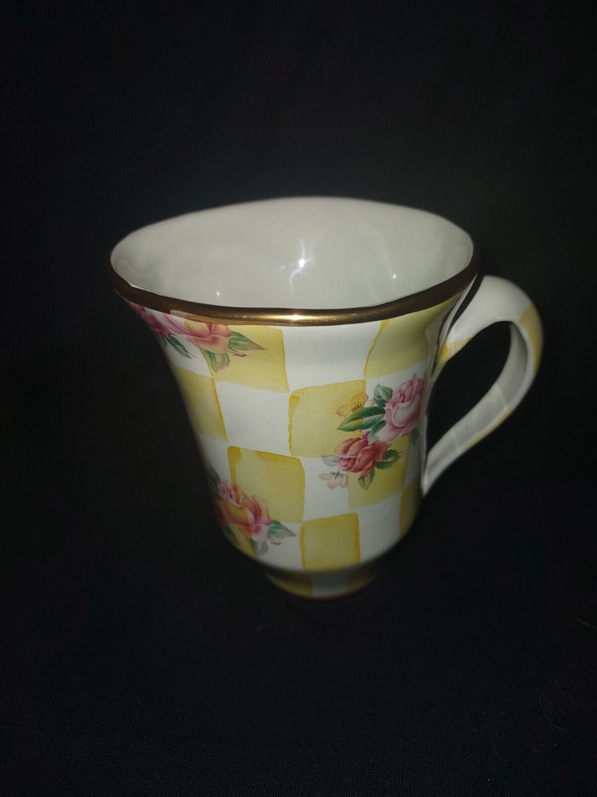 Mackenzie Childs Honeymoon Lemon Curd coffee mug - retired, great condition