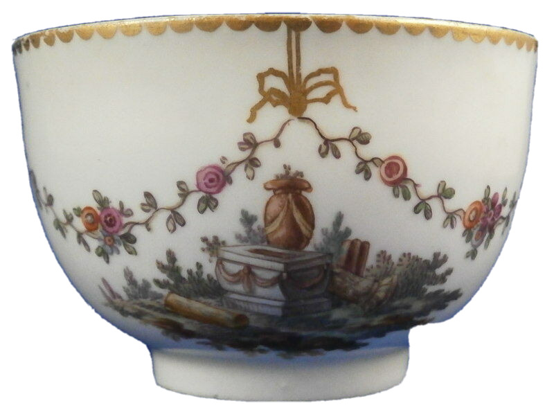 Nice Antique 18thC Ludwigsburg Porcelain Scenic Cup Porzellan Tasse Scene Szene