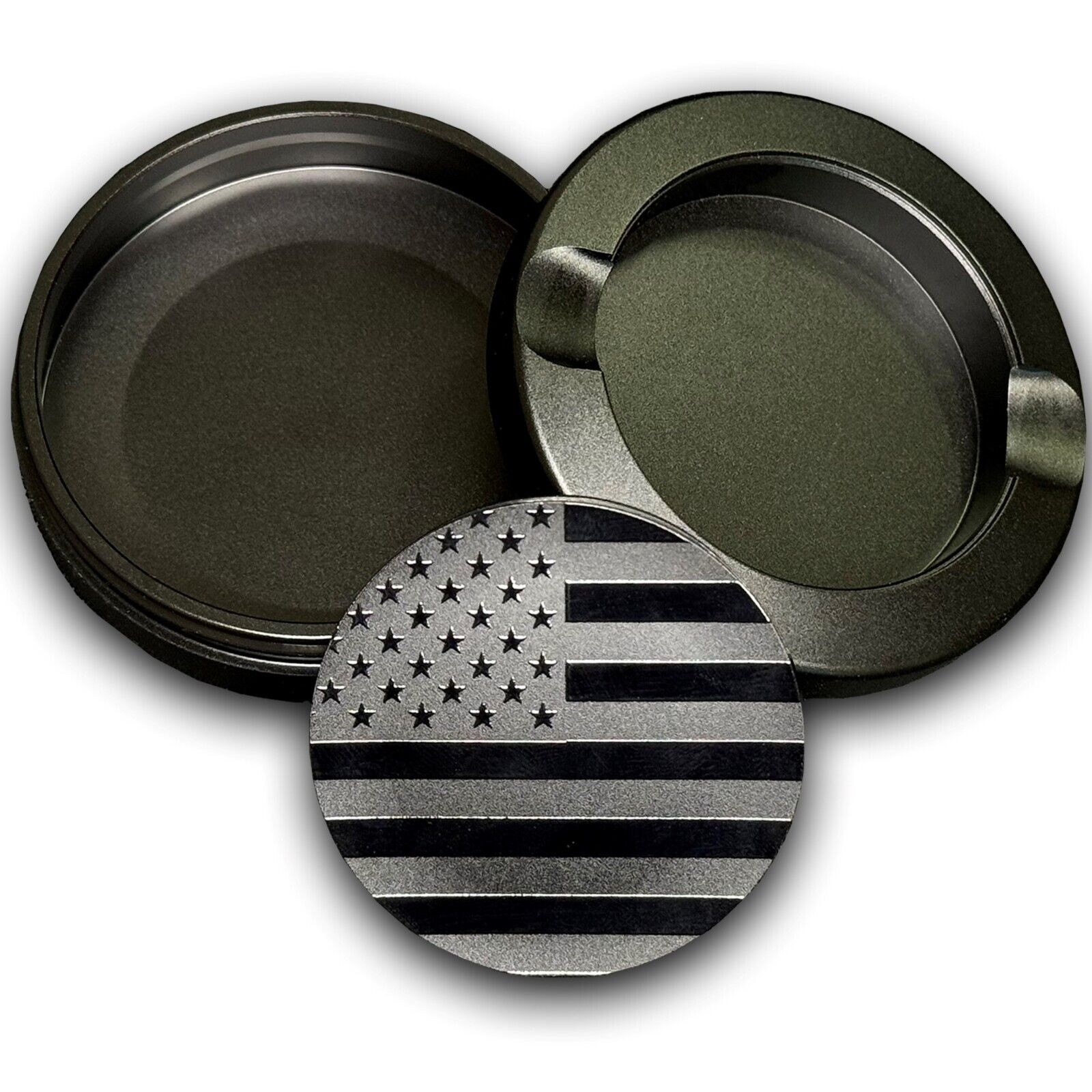 Snus Metal Zyn Can Holder for Zyn Pouch Tone on Tone American Flag Design