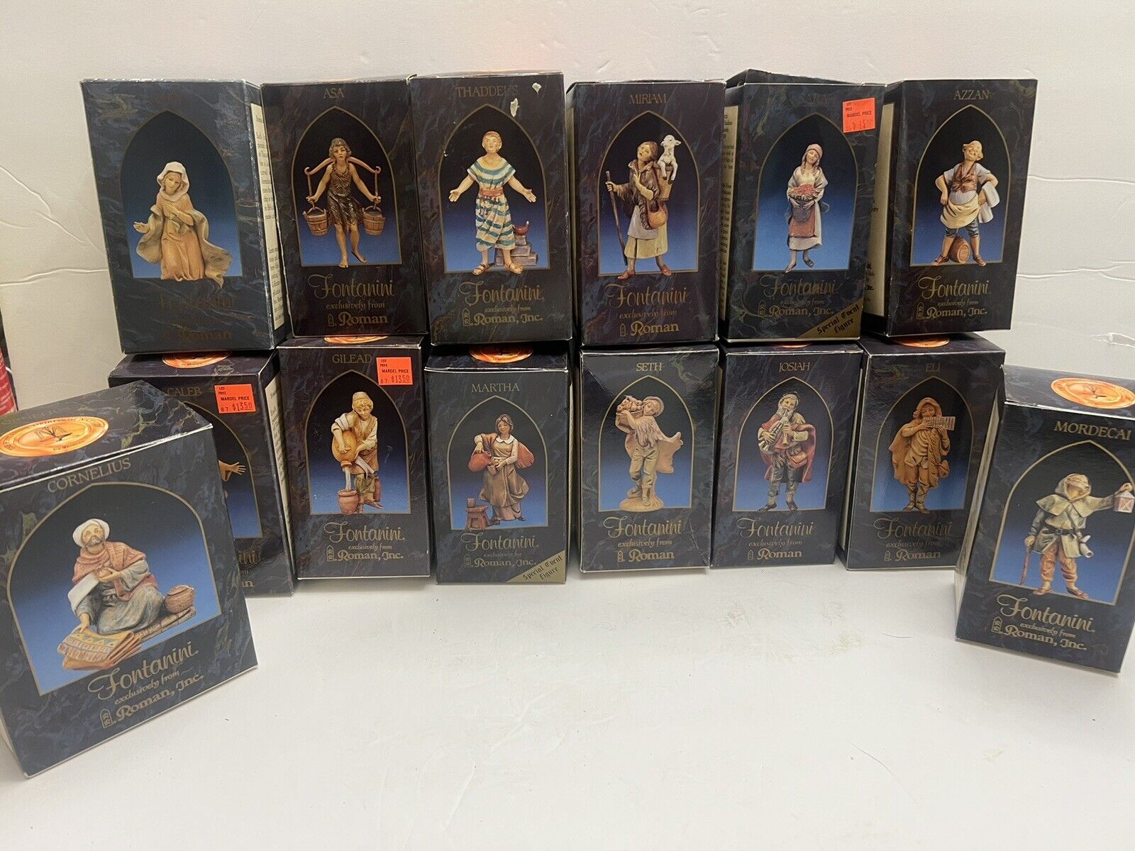Vintage Lot Of 14 Fontanini Depose Italy 5” Nativity Figure Set In Boxes