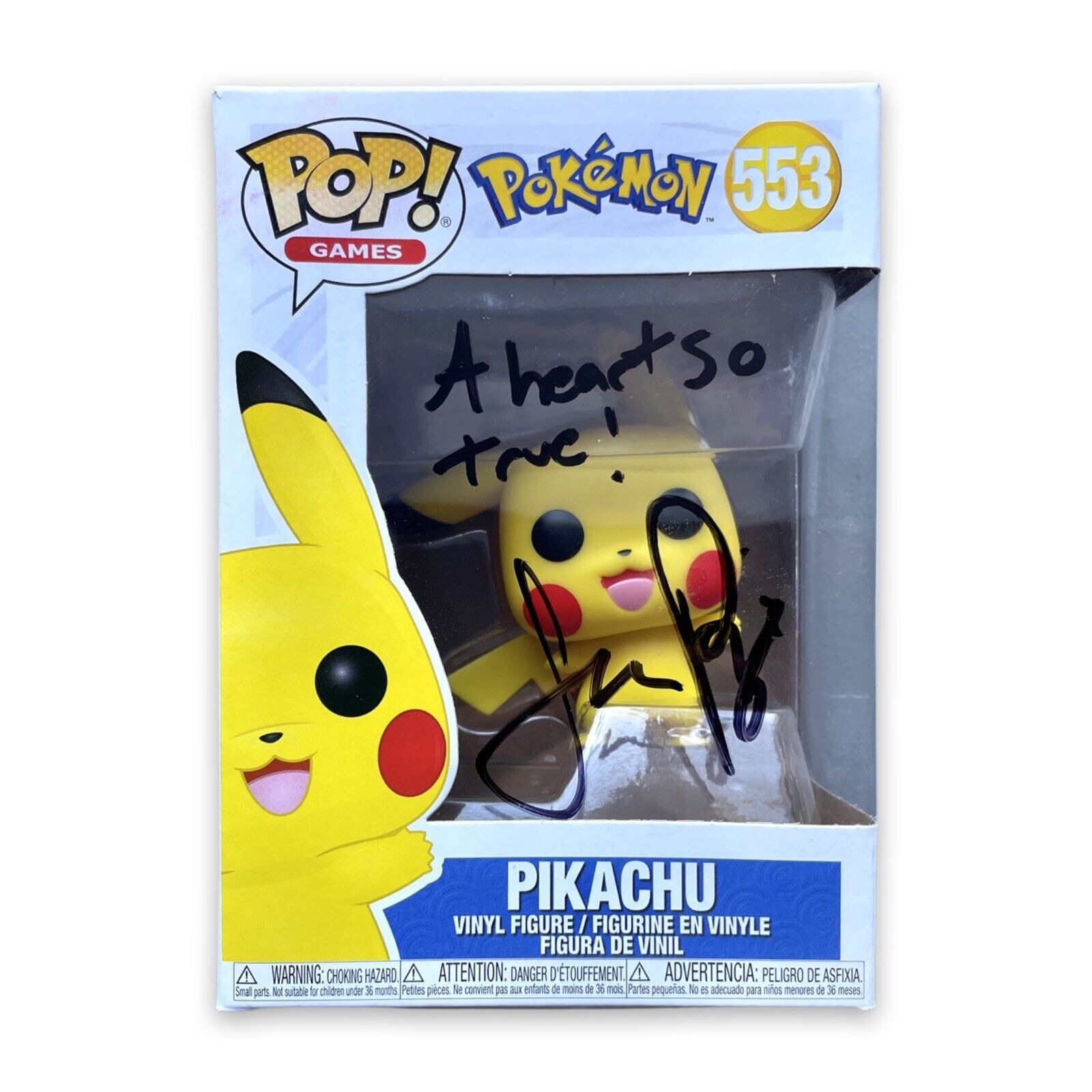Jason Paige Signed Auto Funko POP Pikachu #553 Pokemon Figure