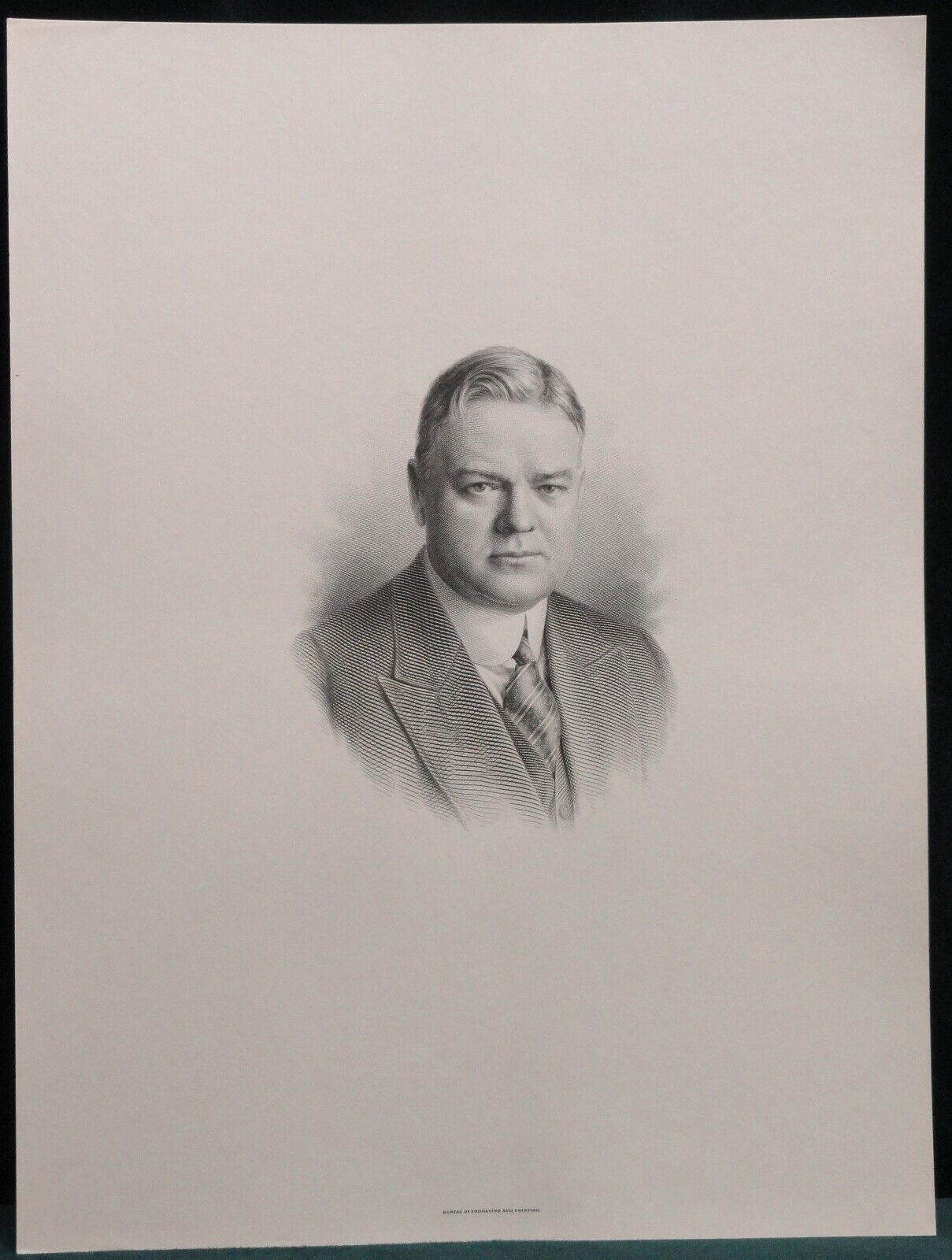 HERBERT HOOVER Presidential Portrait Bureau of Engraving & Printing 9\