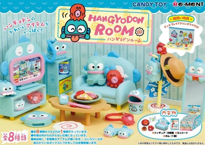 Re-Ment Sanrio Hangyodon Room / 8 Types Full Comp Set / Figure Toy Mascot New