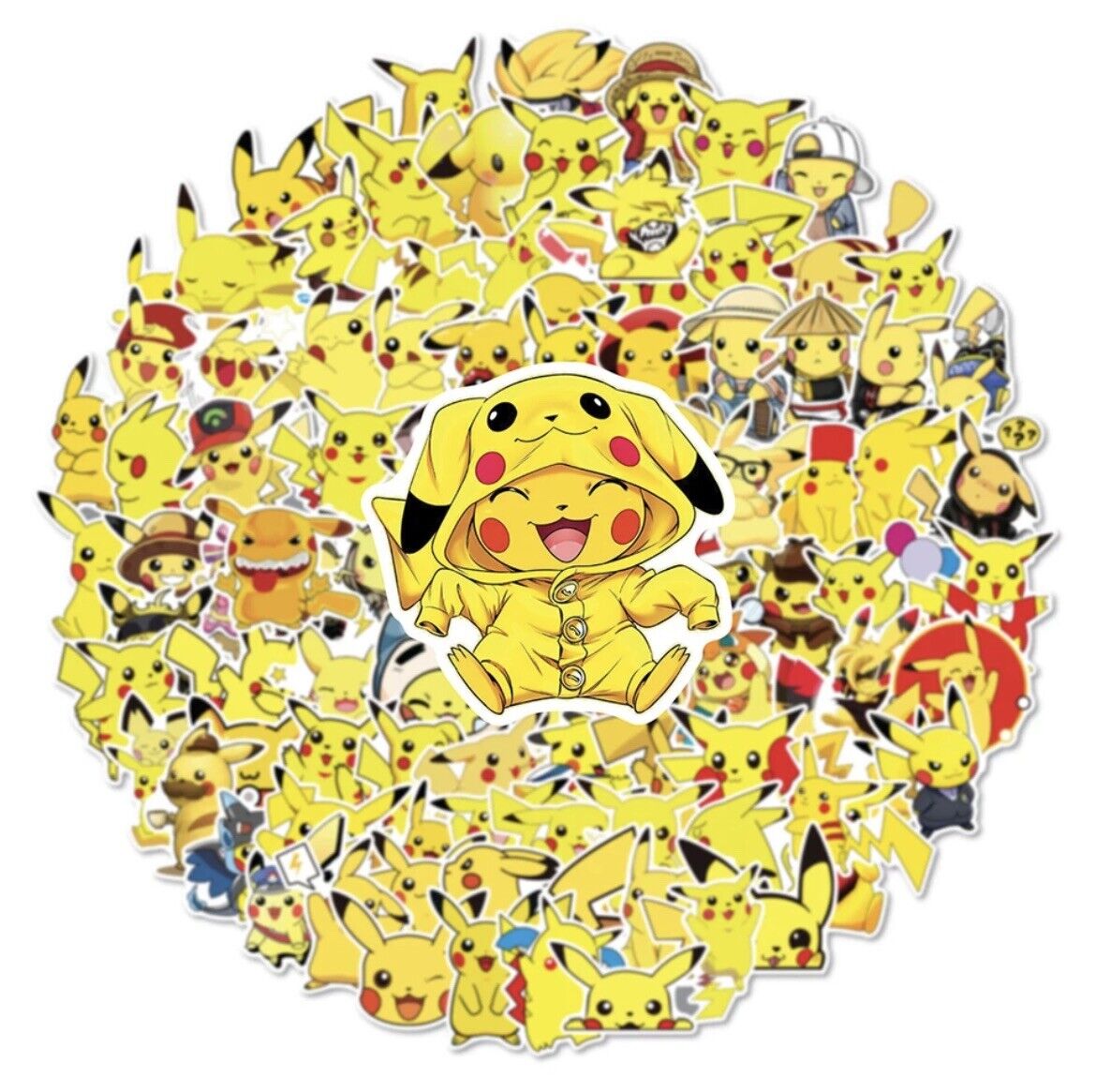 Pokemon Pikachu Stickers 🔥100🔥 Pack Set , NEW