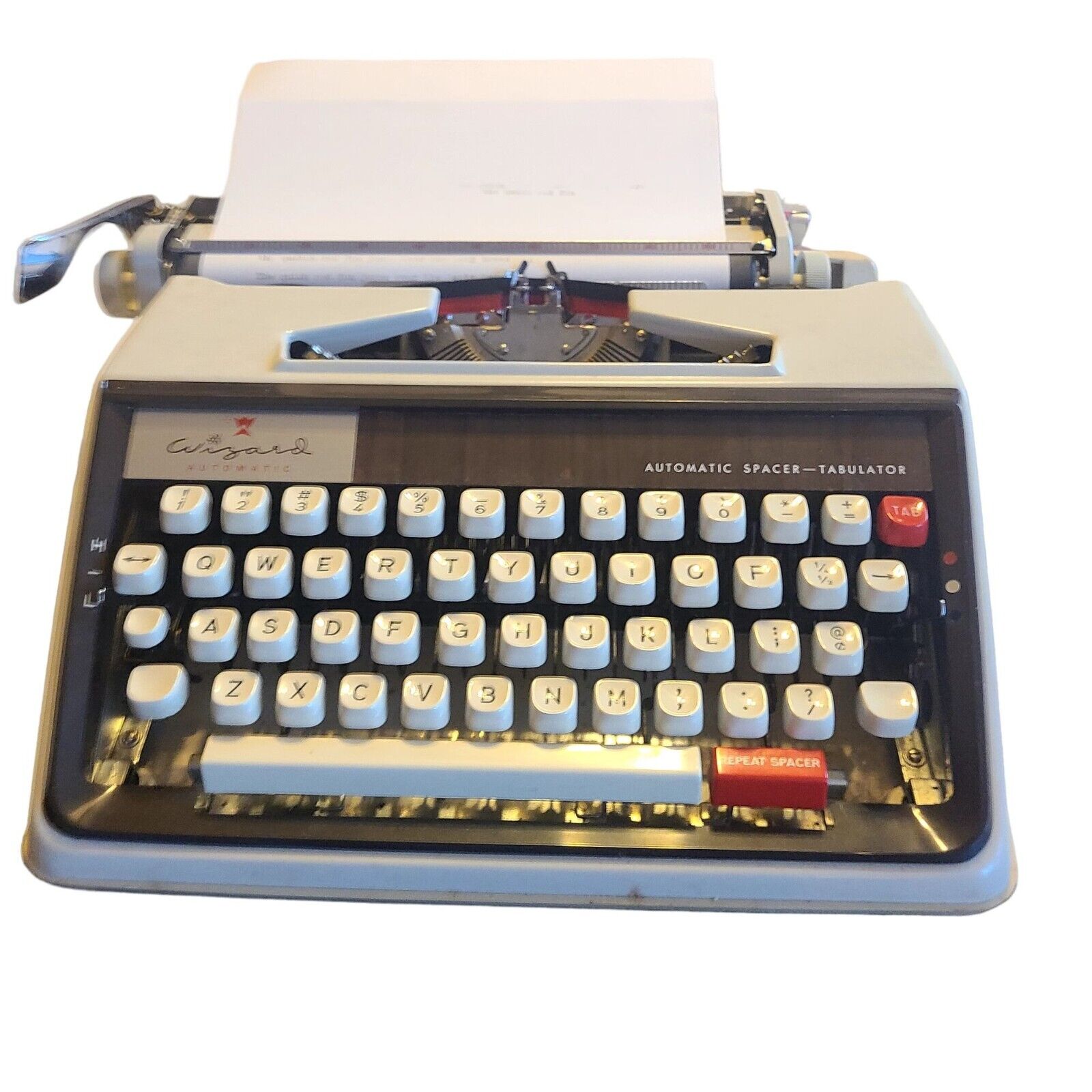 PRICE DROP VINTAGE WIZARD AUTOMATIC PORTABLE TYPEWRITER BY BIC (BROTHER) 197
