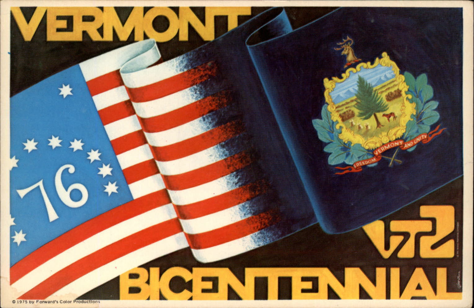 Vermont 1976 Bicentennial ~ postcard sku115