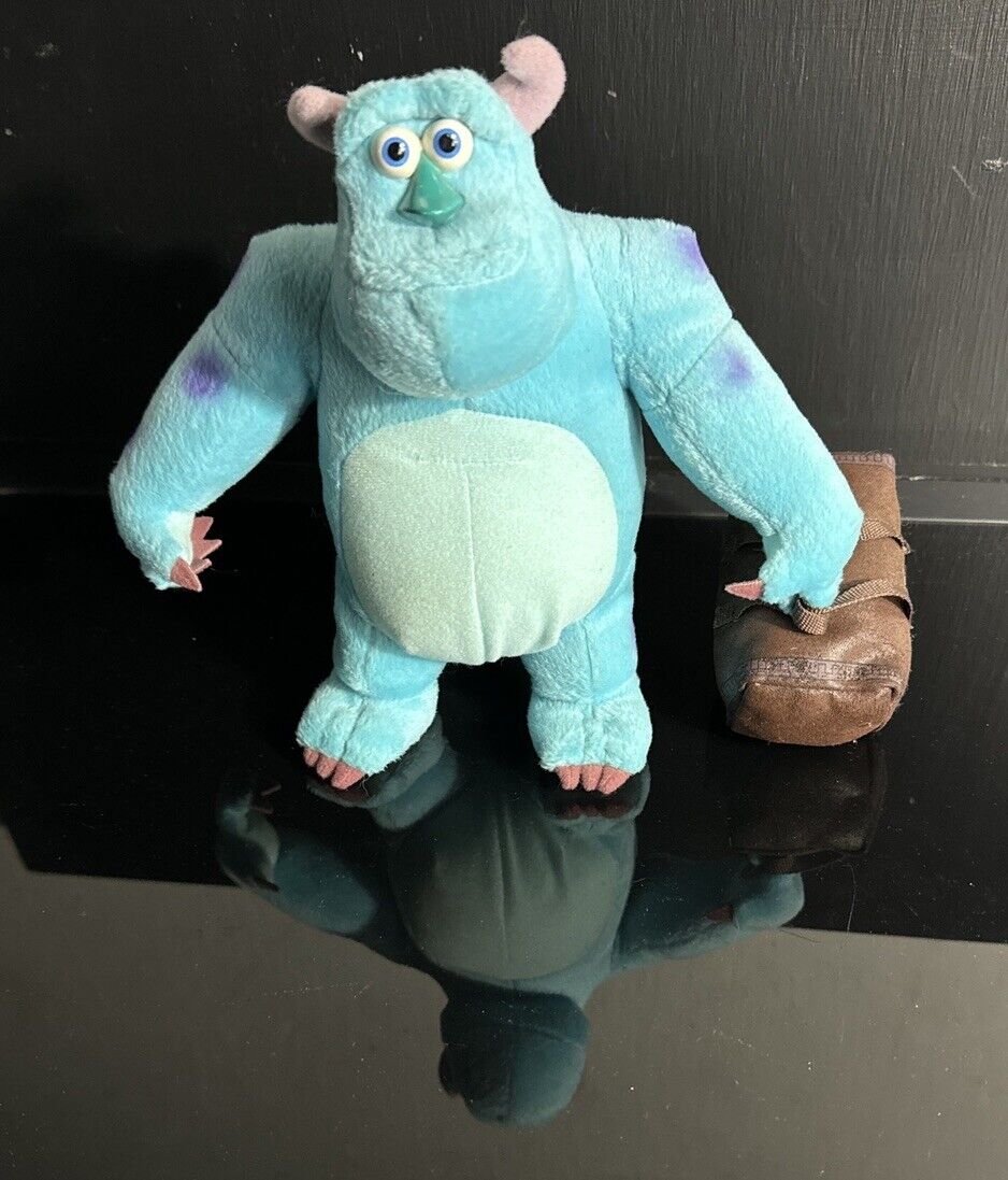 Disney Pixar Monster Inc University Sulley Sully Stuffed Plush Toy 12” Pre-owned