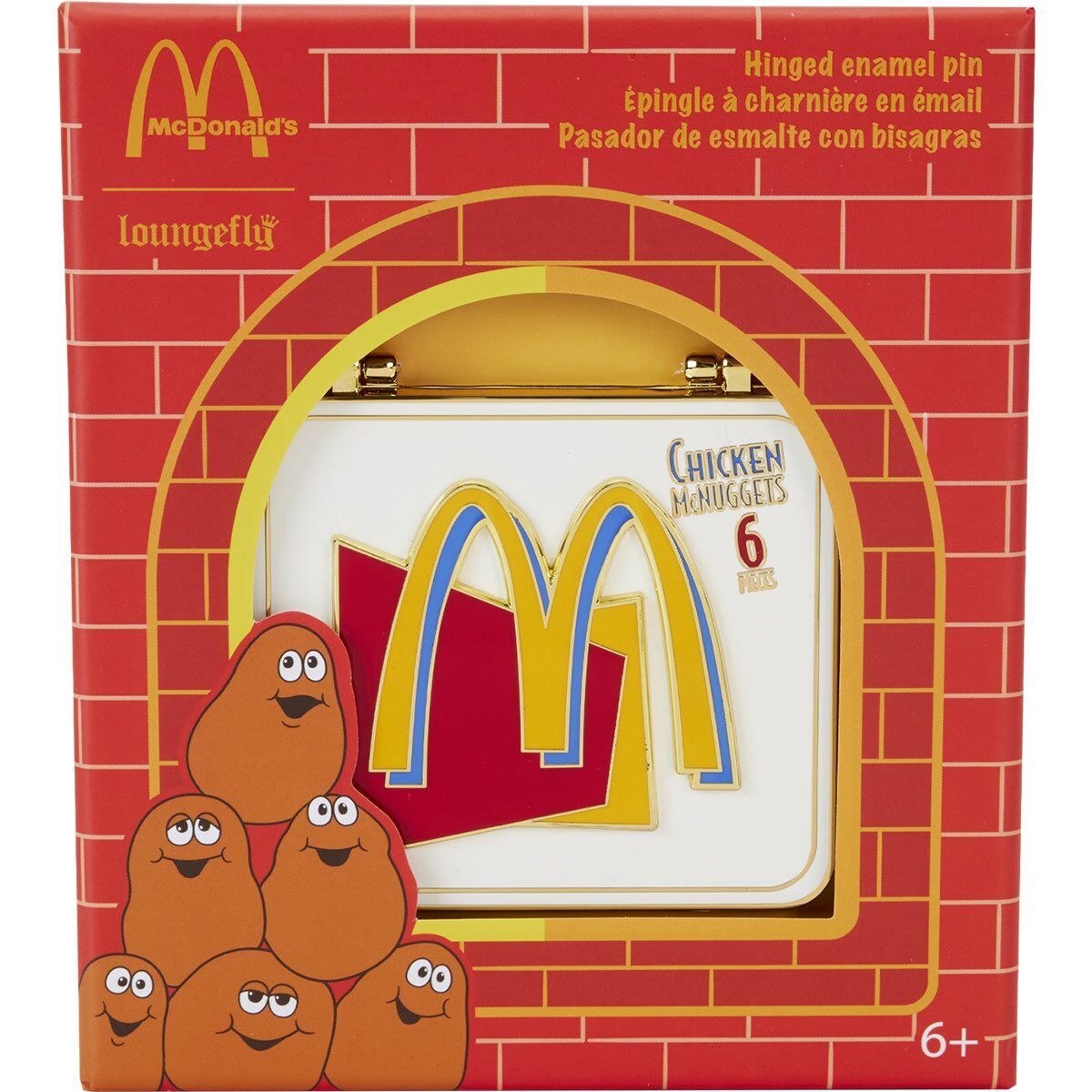 McDonald\'s 6 Piece Chicken McNuggets Happy Meal 3-Inch Collector Box Pin By Loun