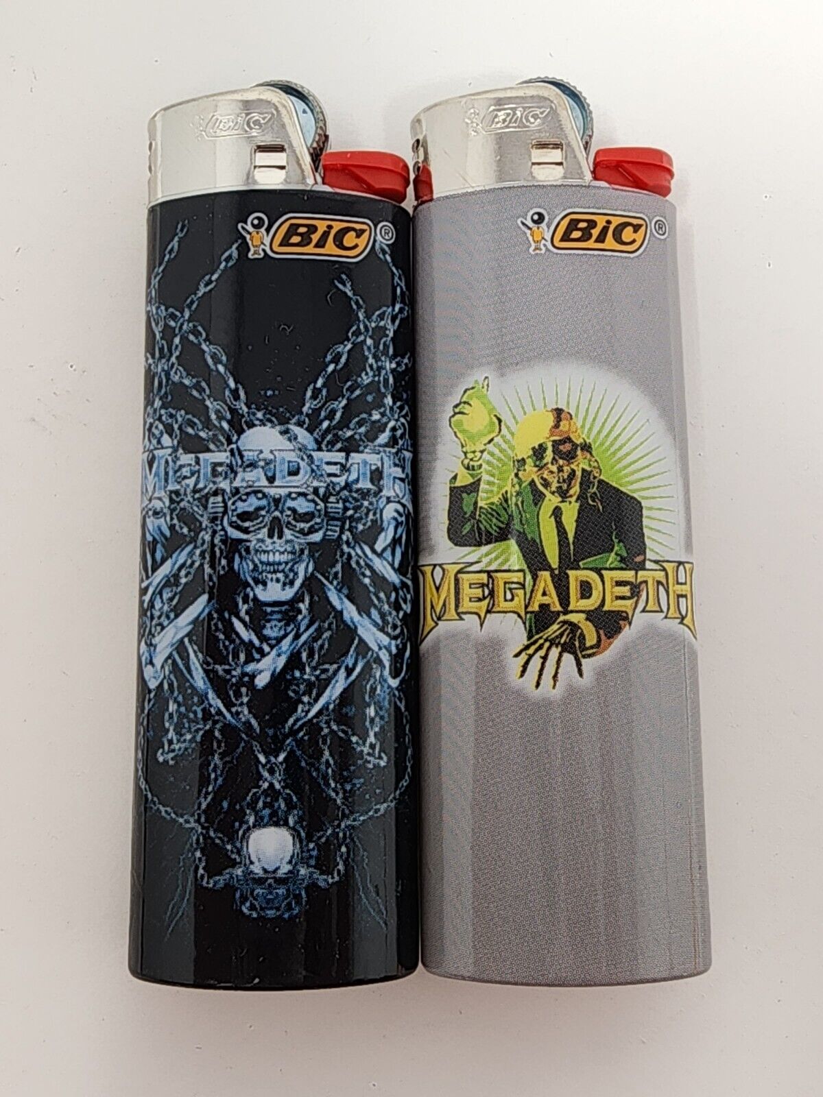 Megadeath Bic Full Sized Lighters- 2 Designs Rock Band Royalty Collection