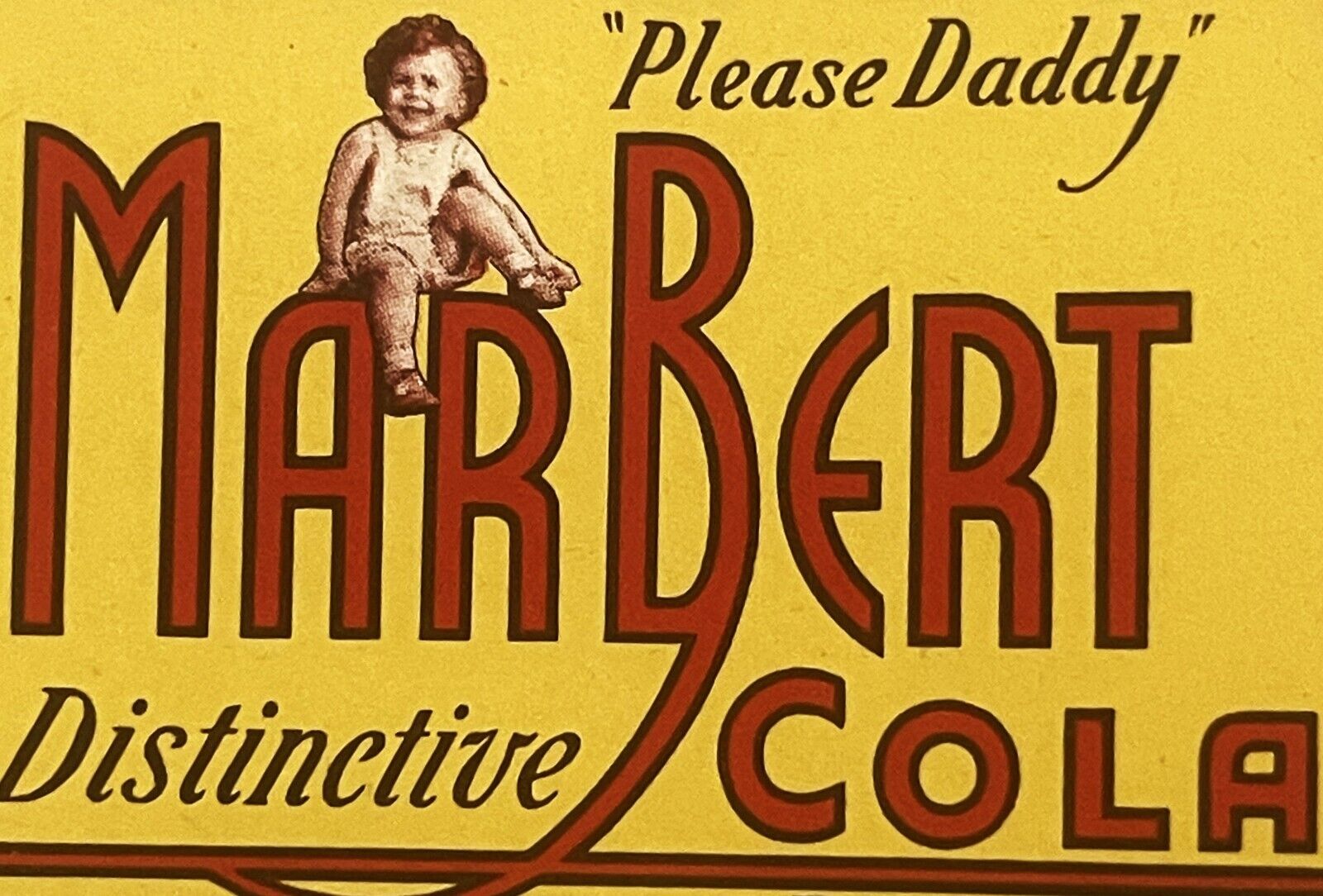 Antique Vintage 1930s Marbert Cola Beverage Label, Newport, NH, \
