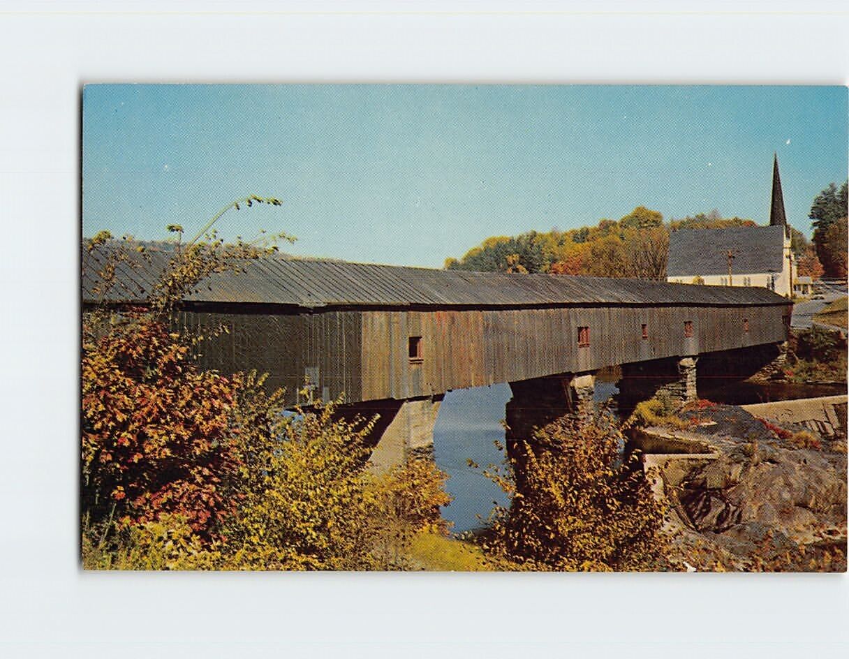 Postcard Covered Bridge Bath New Hampshire USA