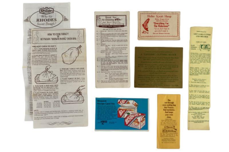 Lot of Vtg Household Paper Collectibles Bisquick Coupon Reynolds Brown in Bag