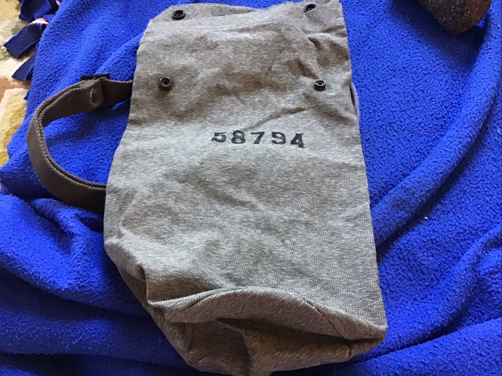 Vintage Surplus Swiss Salt and Pepper Bag 7.5 Inch X 12inch