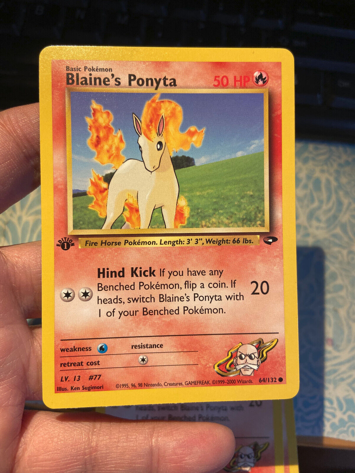 Pokémon Blaine\'s Ponyta 1st Edition 64/132 Gym Challenge Common Card NM-MT