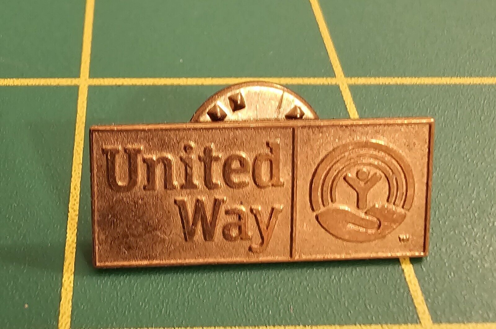 Vintage United Way Pin Logo Goldtone Lapel Pin